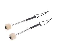 HUAJINGKEJI Baguette de grosse caisse en feutre de laine pour instrument de percussion de tête, maillets, timbales, bâton en acier inoxydable