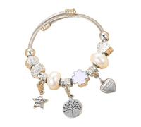 HUAJINGKEJI Bijou élégant en acier inoxydable avec perles - Bijou tendance - Accessoire de poignet à porter au quotidien - Hypoallergénique, taille unique, Comme décrit