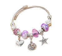 HUAJINGKEJI Bijou élégant en acier inoxydable avec perles - Bijou tendance - Accessoire de poignet à porter au quotidien - Hypoallergénique, taille unique, Comme décrit