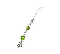 HUAJINGKEJI Bijou tendance, élégant trèfles pour téléphone, accessoire de téléphone à la mode, porte-bonheur, bibelots de téléphone, décoration à suspendre pour téléphone portable, About 10CM long,