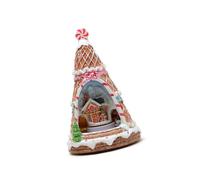HUAJINGKEJI Boîte à musique en résine avec figurine de sapin de Noël avec train et lumière LED pour homme, femme, enfant, anniversaire