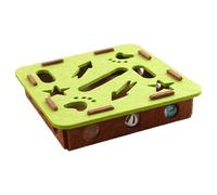 HUAJINGKEJI Boîte d'activités en feutre pour chats - Puzzle interactif - Structure anti-mastication - Comprend 2 clochettes - Balle pour chatons curieux