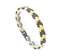 HUAJINGKEJI Bracelet tendance en acier tungstène pour homme avec chaîne à maillons réglables - Accessoire de bijoux en acier au germanium