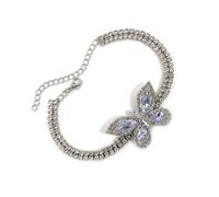 HUAJINGKEJI Breloque en forme de papillon avec zircone cubique - Bijou tendance coréen pour tous les jours - Élégant papillon en diamants, taille unique, Comme décrit