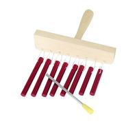 HUAJINGKEJI Carillon à vent portable à 8 notes avec poignée en bois pour la pratique musicale et la scène