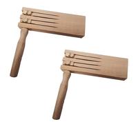 HUAJINGKEJI Cliquets en bois bruyants traditionnels mexicains Matraca hochets en bois instrument