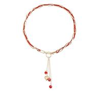 HUAJINGKEJI Collier en alliage avec pampilles mobiles, fermeture à boucle OT, bijou à porter au quotidien, parfait pour offrir des bijoux tendance