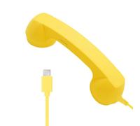 HUAJINGKEJI Combiné téléphonique cordon avec réponse/fin de type C Prises directes Style Design Récepteur portable pour appels clairs Récepteur rétro