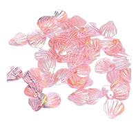 HUAJINGKEJI Coquillages ronds en résine étincelante à dos plat pour bijoux, As shown in the figure, Cuir