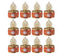 HUAJINGKEJI Creative Pagoda Boîte à bonbons avec texture brodée pour fête de mariage et rangement à la maison