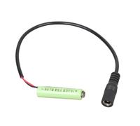 HUAJINGKEJI DC5525 Power Connector False Cell for LR03 3A Devices Link to 5.5x2.5mm 5.5x2.1mm Adapter in LED Lamp Small Fan Battery Power Supply Solution