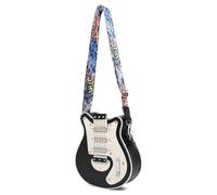 HUAJINGKEJI Élégant sac à bandoulière en cuir PU en forme de guitare décontracté pour les amateurs de musique, Noir , As shown in the picture (error 1-3cm)