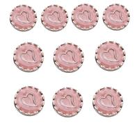 HUAJINGKEJI Lot de 10 boutons ronds en métal avec trou pour couture, manteaux, vêtements, décoration, tricot