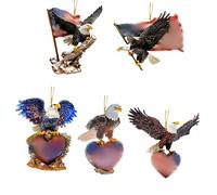 HUAJINGKEJI Lot de 5 pendentifs en forme d'étoile patriotique à suspendre pour célébration et culture
