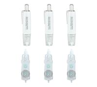 HUAJINGKEJI Lot de 6 stylos correcteurs réglables avec noyaux remplaçables pour une écriture fluide et des corrections