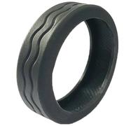 HUAJINGKEJI Lot de 8 housses de roue en caoutchouc silencieuses pour bagages de couleur unie réduisant le bruit, installation facile, Noir , As shown in the picture (error 1-2cm)