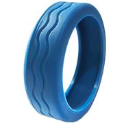 HUAJINGKEJI Lot de 8 housses de roue en caoutchouc silencieuses pour bagages de couleur unie réduisant le bruit, installation facile, bleu, As shown in the picture (error 1-2cm)