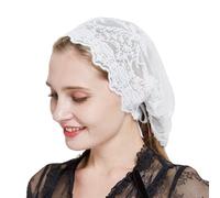 HUAJINGKEJI Mantilla Châle de mariage Bordure en dentelle Foulard Doux Floral Voile Mariage Headwear Mantilla, blanc, Length 175 Width 70CM
