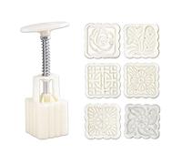 HUAJINGKEJI Moule de 50 g 6 tampons carrés pression manuelle