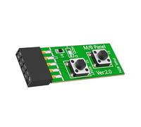 HUAJINGKEJI Outil d'assemblage PC Fiabilité 10 broches Testeur de commutation Adaptateur de carte de commutation avec bouton de réinitialisation Accessoire PC Bouton de redémarrage