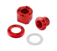 HUAJINGKEJI Outil d'installation de couvercle de manivelle en alliage d'aluminium pour réparation de vélo - Outil de réglage du capuchon d'extracteur de manivelles de vélo