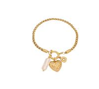 HUAJINGKEJI Pendentif unique en forme de cœur et fleur en acier inoxydable - Bijou de poignet pour exprimer l'amour - Accessoire de mode tendance, taille unique, Comme décrit