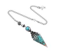 HUAJINGKEJI Pendules mystiques en cristal pour praticiens du Reikis, sorcière, cérémonie, approvisionnement en pierre radiesthésie, lazuli
