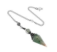 HUAJINGKEJI Pendules mystiques en cristal pour praticiens du Reikis, sorcière, cérémonie, approvisionnement en pierre radiesthésie, lazuli