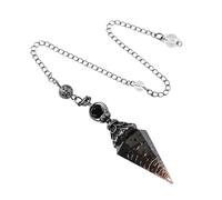HUAJINGKEJI Pendules mystiques en cristal pour praticiens du Reikis, sorcière, cérémonie, approvisionnement en pierre radiesthésie, lazuli