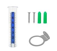 HUAJINGKEJI Pluviomètre de rechange en verre avec support en acier inoxydable - Mesure décorative pour cour - 17,8 cm