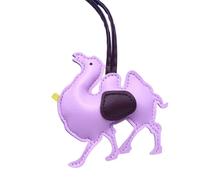 HUAJINGKEJI Porte-clés artistique animal du désert en cuir PU - Porte-clés minimaliste pour sac à dos de voyage - Cadeau attentionné - Souvenir culturel, violet, taille unique