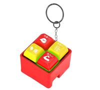 HUAJINGKEJI Porte-clés avec interrupteur de clavier à thème antique - Portable - Gadget de soulagement du stress avec poisson culturel en bois - Porte-clés décoratif bouddhiste