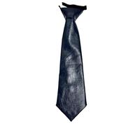 HUAJINGKEJI Preppy Cravate en cuir synthétique vintage pré-noué pour adultes et enfants, bleu marine, taille unique