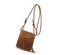 HUAJINGKEJI Sac à bandoulière à franges pour femme, sac à bandoulière tendance en cuir avec sangle réglable, marron, As shown in the picture (error 1-3cm)