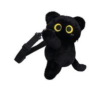 HUAJINGKEJI Sac à bandoulière sur le thème des jouets à fourrure avec espace de rangement généreux, forme ergonomique pour un confort prolongé, organiseur de jouets familial, Noir , One Size