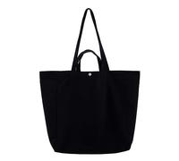 HUAJINGKEJI Sac à main décontracté en toile, polyvalent, sac de courses à bandoulière, sac de voyage, grande capacité, Noir , As shown in the picture (error 1-3cm)