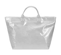 HUAJINGKEJI Sac à main en PVC de grande capacité avec poignée supérieure pour femme avec imprimé lettres élégantes pour le bureau, blanc, As shown in the picture (error 1-3cm)