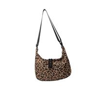 HUAJINGKEJI Sacs à bandoulière tendance avec imprimé léopards pour femmes, sacs à bandoulière pour raviolis avec réglable, marron, As shown in the picture (error 1-3cm)