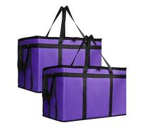 HUAJINGKEJI Sacs alimentaires isothermes pliants de grande capacité de stockage thermique étanche pour camping, pique-nique, événement, sac isotherme non tissé réutilisable