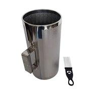 HUAJINGKEJI Shaker en métal Guiro Instrument Shaker Guiro Shaker avec grattoir Instrument de musique rond cylindre latin