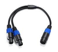 HUAJINGKEJI Speakon Câble répartiteur 1 femelle vers 2 XLR mâle Y 1 vers 2