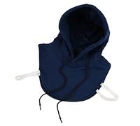 HUAJINGKEJI Sweat à capuche unisexe avec faux col amovible de couleur unie avec chapeau, bleu, Neck circumference: 60cm