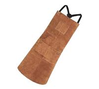 HUAJINGKEJI Tablier de soudage robuste pour une protection maximale de la poitrine aux genoux avec 6 grandes poches pour forgerons, marron clair, 98*61CM