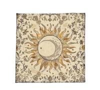 HUAJINGKEJI Tapis de divination brodé de qualité supérieure avec symboles de tarot pour la pratique spirituelle et rituels portables Tapis de tarots antidérapant