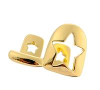 HUAJINGKEJI Unique Star Copper Grillzs Dentals Body Jewelry for Hip Hop Event Daily Use Copper Star Grillzs for Party, taille unique, Comme décrit, Comme décrit.