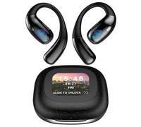 HUAJUN AI Ecouteur Traducteur Instantané, 8 Modes de Traduction 164 Langues Open Ear AI Écouteur Traduction Vocale Instantanée avec Bluetooth 5.4, Écran LED pour Voyages/Études/Affaires