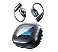 HUAJUN AI Ecouteur Traducteur Instantané, 8 Modes de Traduction 164 Langues Open Ear AI Écouteur Traduction Vocale Instantanée avec Bluetooth 5.4, Écran LED pour Voyages/Études/Affaires