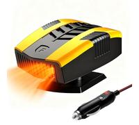 HUAJUN Chauffage Voiture, 2 en 1 Chauffage de Voiture, 12V 150W Portable Chauffage de Voiture, Chauffage Rapide, Dégivrage et Désembuage, Chauffage Soufflant de Voiture, Rotatif à 360°