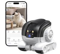 HUAJUN Robot de Caméra, 1080P Double Caméra Robotique, WiFi Mobile Pet Camera avec Croisière Automatique, Audio Bidirectionnel et Vision Nocturne pour Animaux de Compagnie Maison