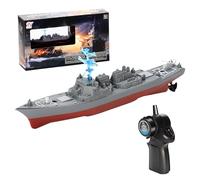 HUAJUN Télécommande 2,4 GHz Bateau de Guerre, Petit Bateau de Guerre, Jouet d'eau, Modèle Destroyer, Grand Cadeau pour Enfant
